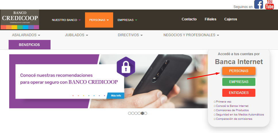 Banco Credicoop homebanking ingresar